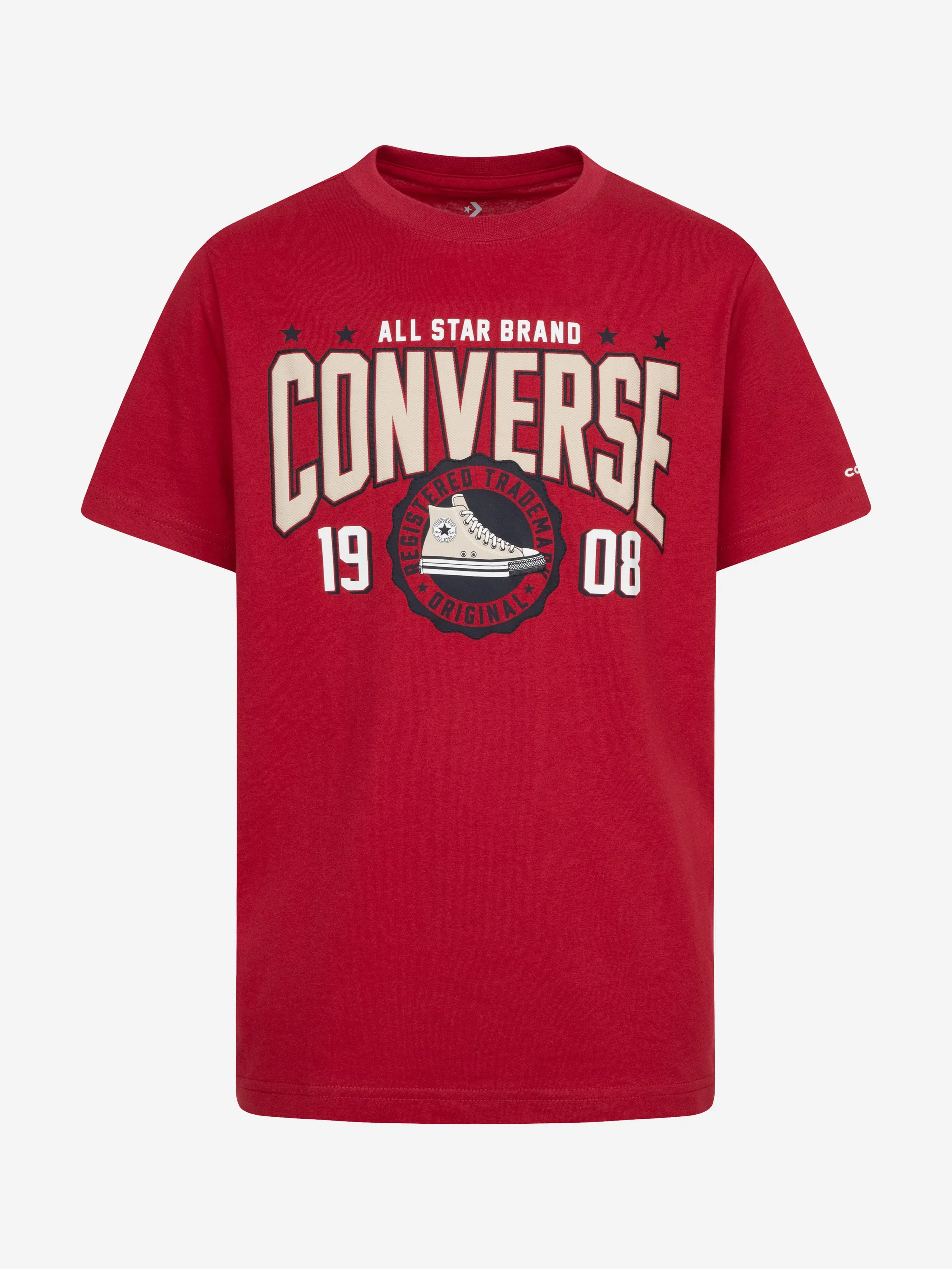 Boys Collegiate Crest T-Shirt in Red