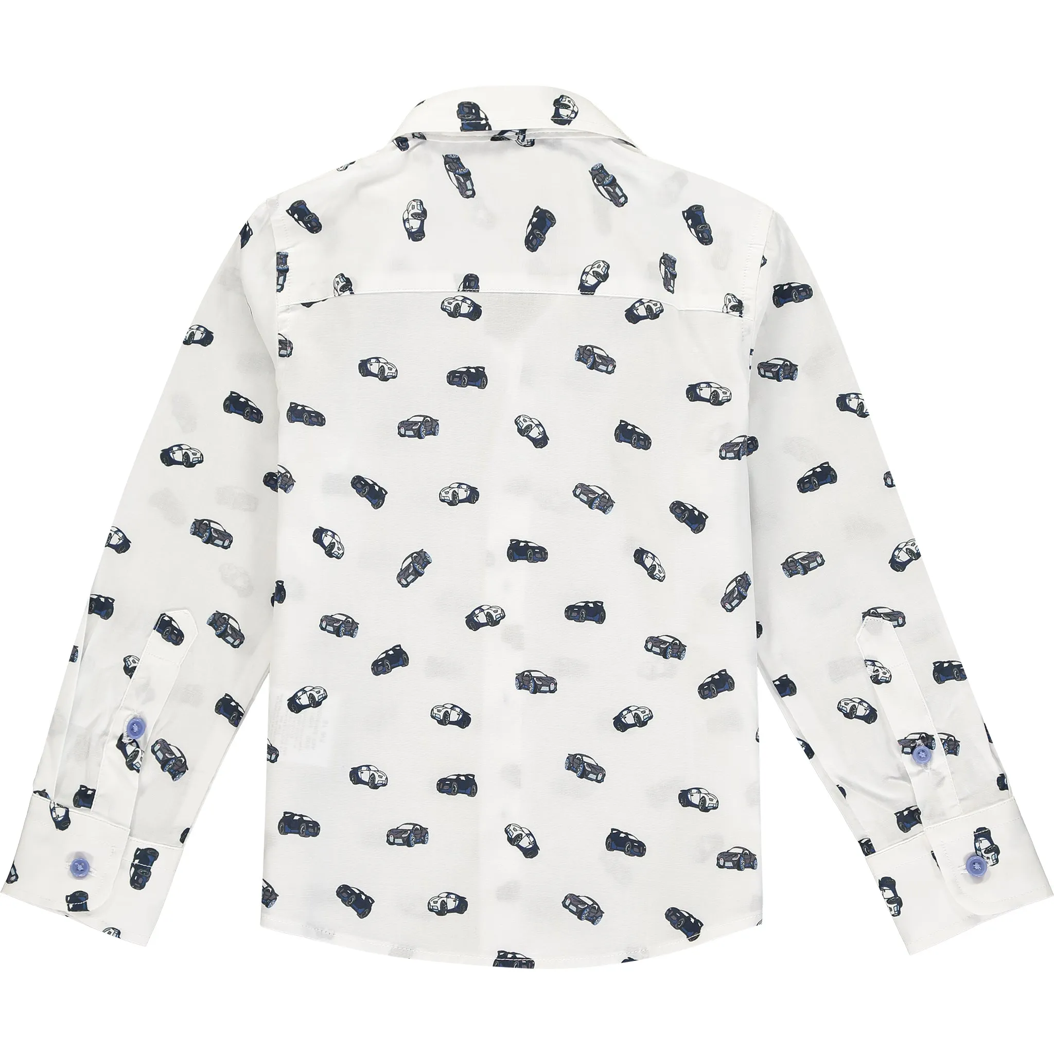 Boys Smart White Cotton Long Sleeved Shirt
