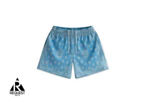Bravest Studios Paisley Shorts "Cream/Blue"