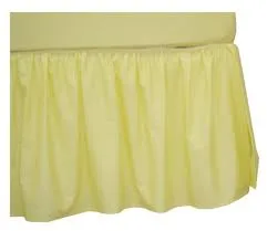 Brixy 100% Cotton Percale Crib Skirt - Solids