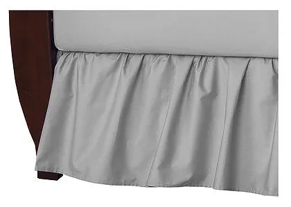 Brixy 100% Cotton Percale Crib Skirt - Solids