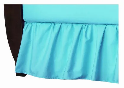 Brixy 100% Cotton Percale Crib Skirt - Solids