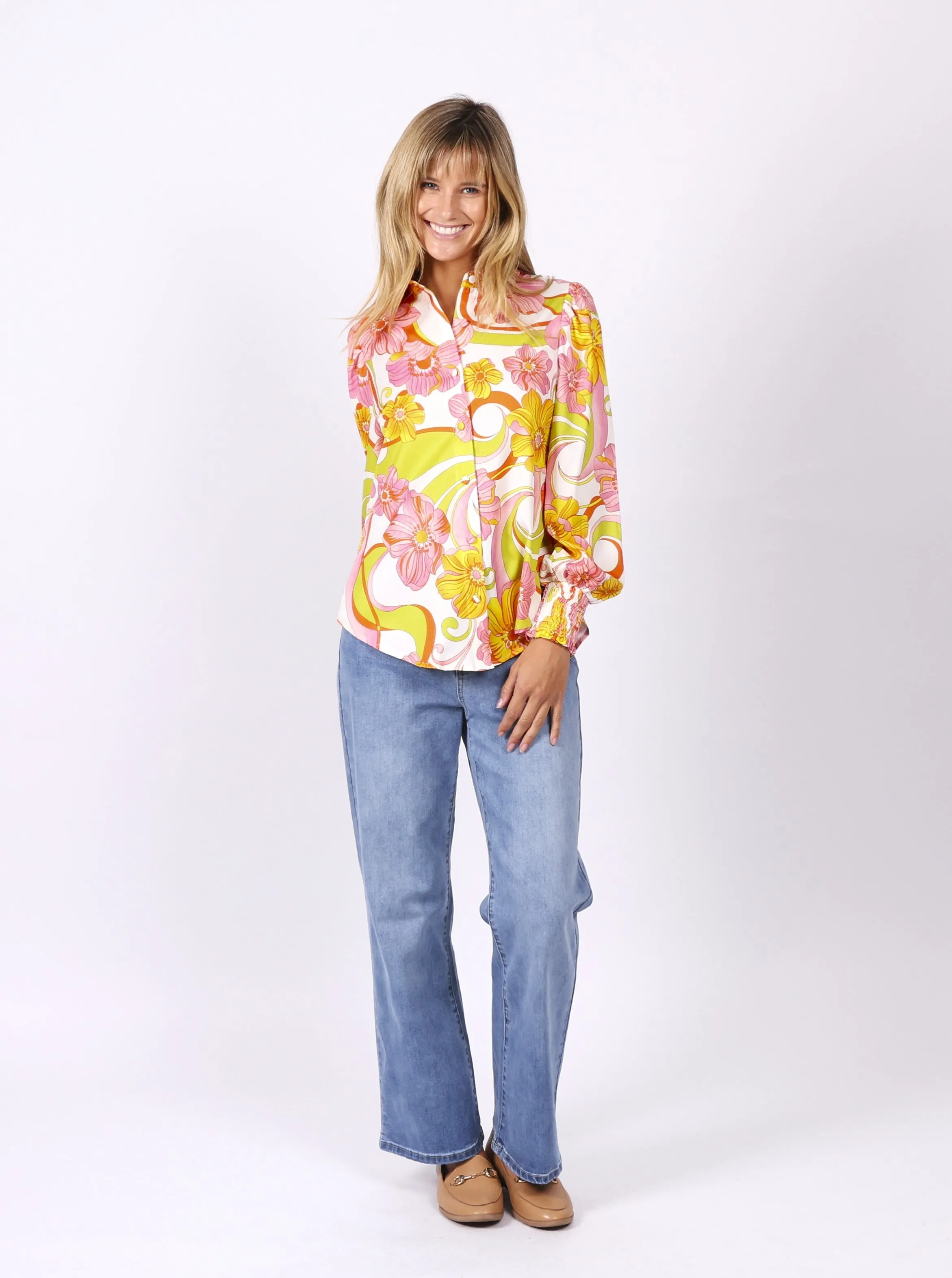 Camila Shirt - Pink Floral