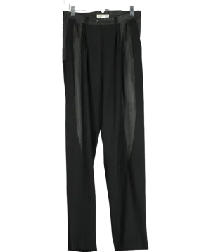 Carin Wester Black Satin Detail Smart Trouser UK M
