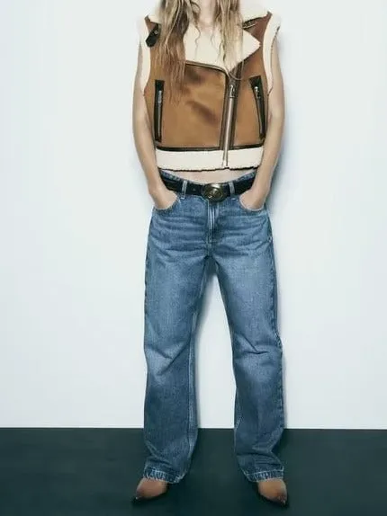 Casual Slim-Fit Crop Vest