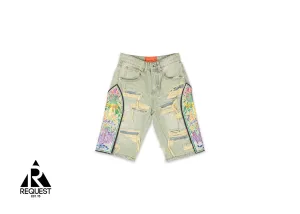 Cathedral Denim Shorts "Blue"