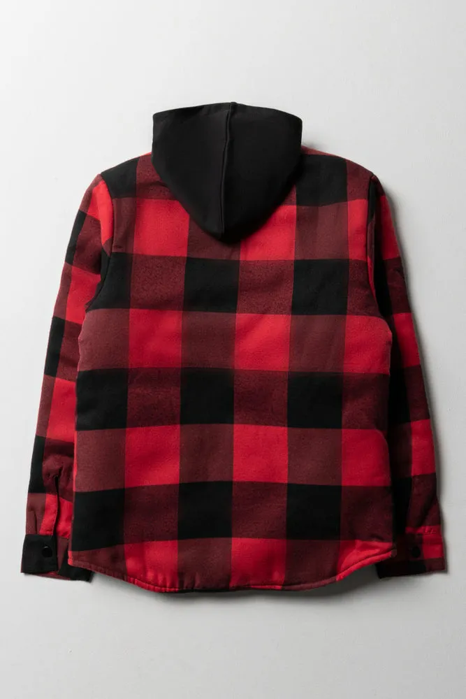 Check Shacket Red