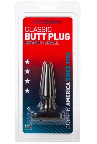 Classic Butt Plug - Smooth - Small - Black