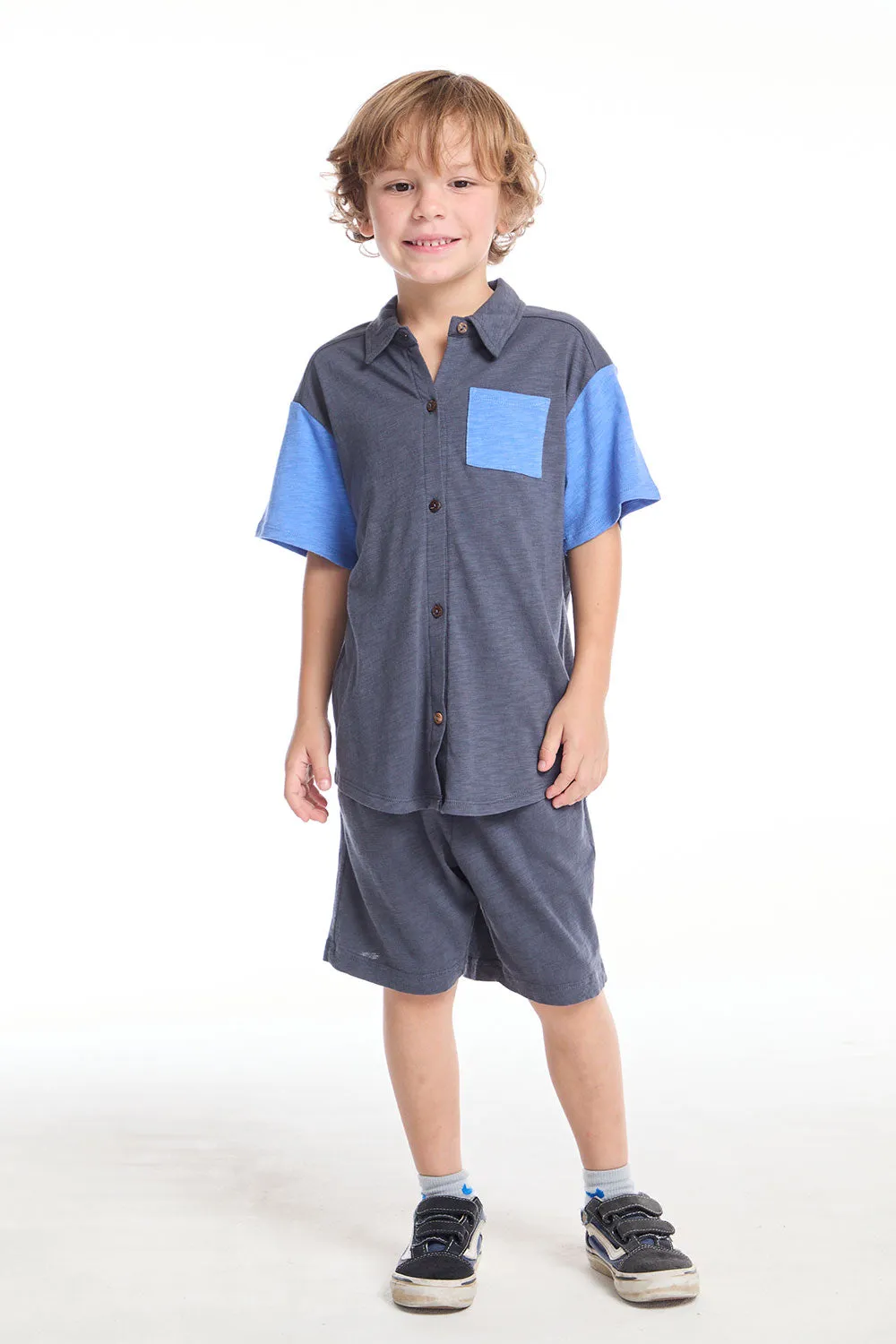 Collared Slate Boys Button Down Shirt