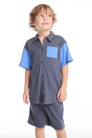 Collared Slate Boys Button Down Shirt