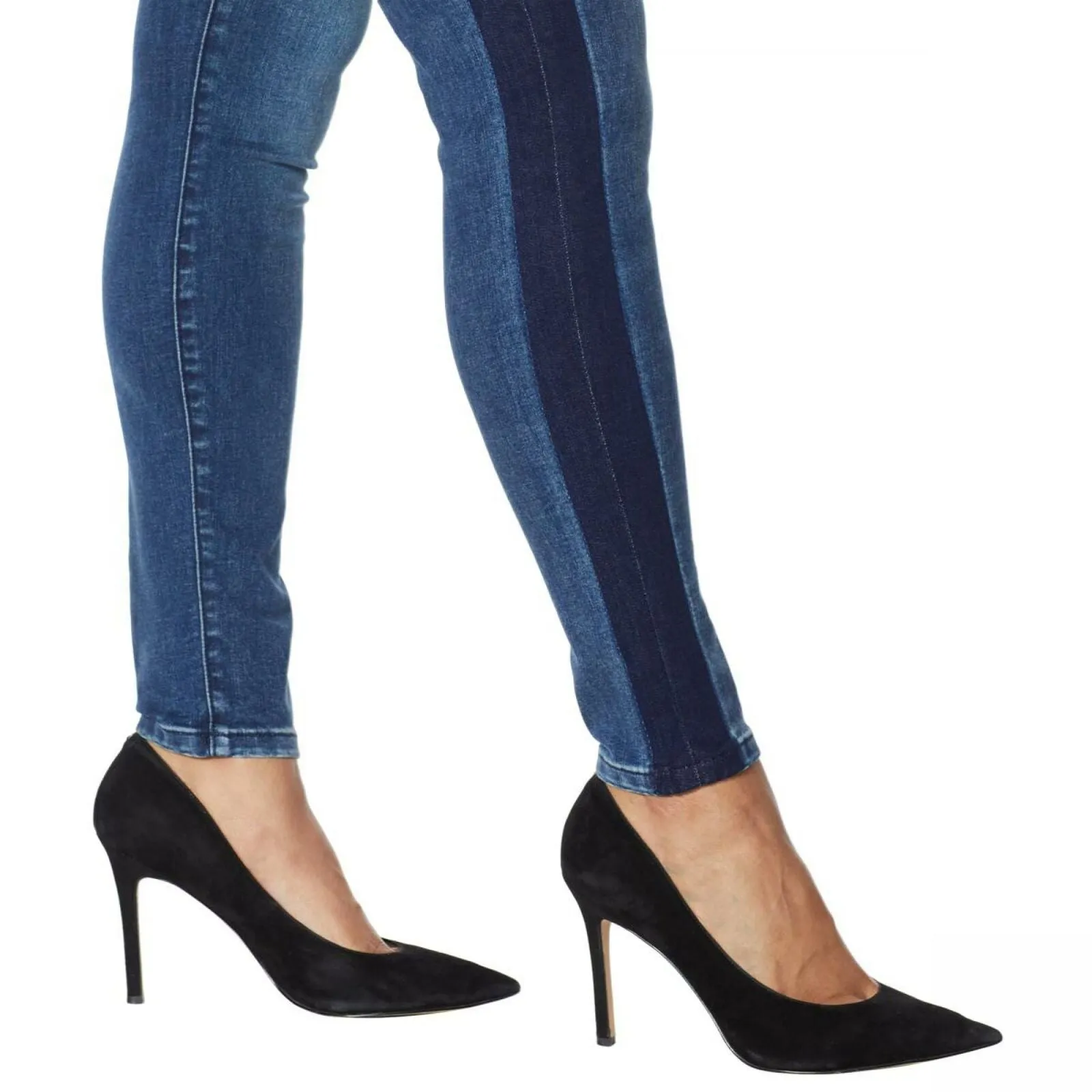 Colleen Lopez Women's Petite Side Stripe Skinny Jeans