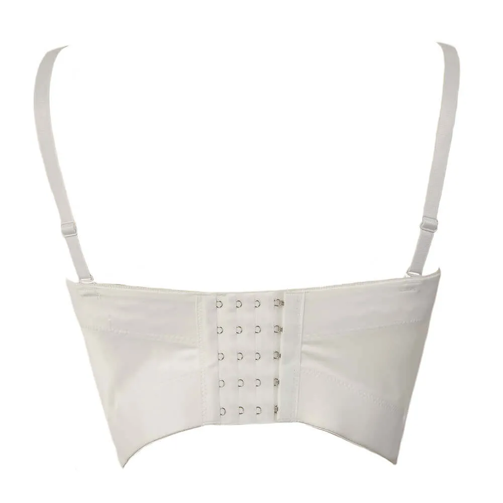 Colourful Rhinestone Bead Pearls Bustier Corset Crop Top