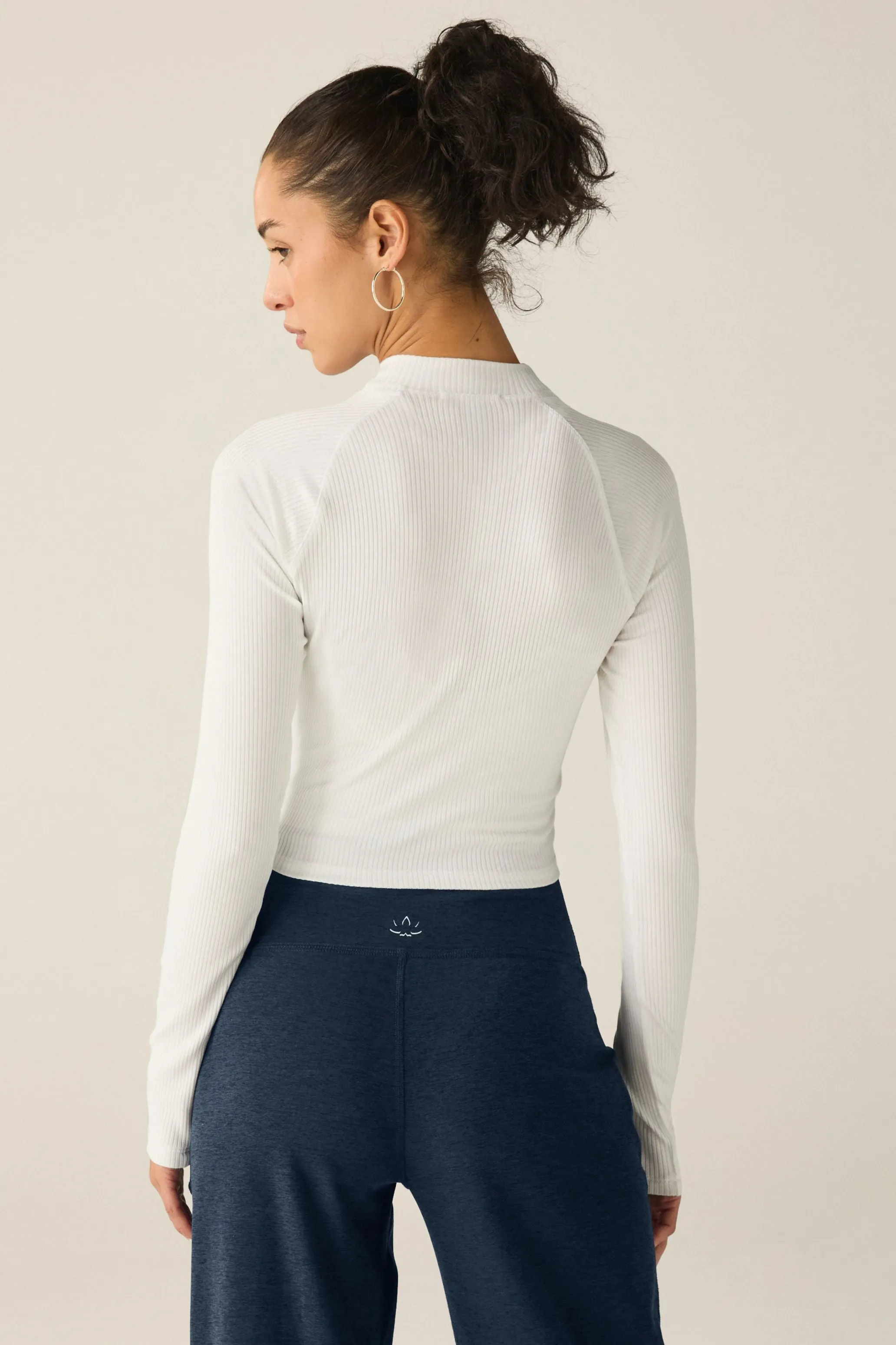 Contours Mock Neck Crop Top