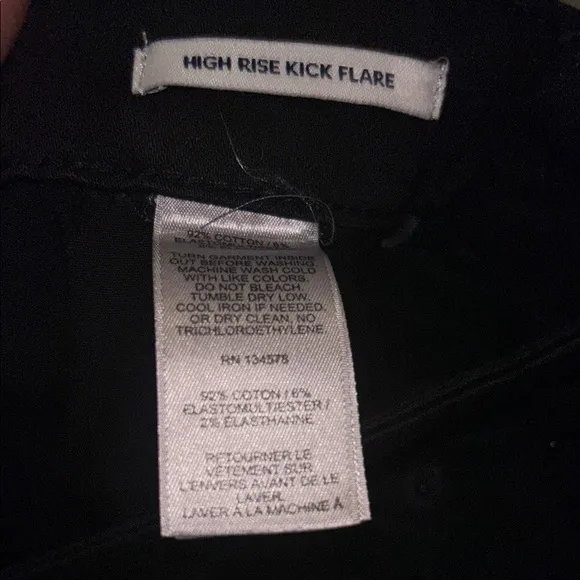 COPY - Vineyard Vines Black High Rise Kick Flare Jeans Velvet Tux Stripe NWT