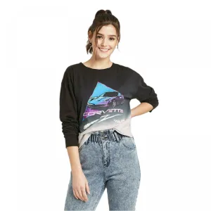Corvette Women's Long Sleeve Cropped Graphic T-Shirt