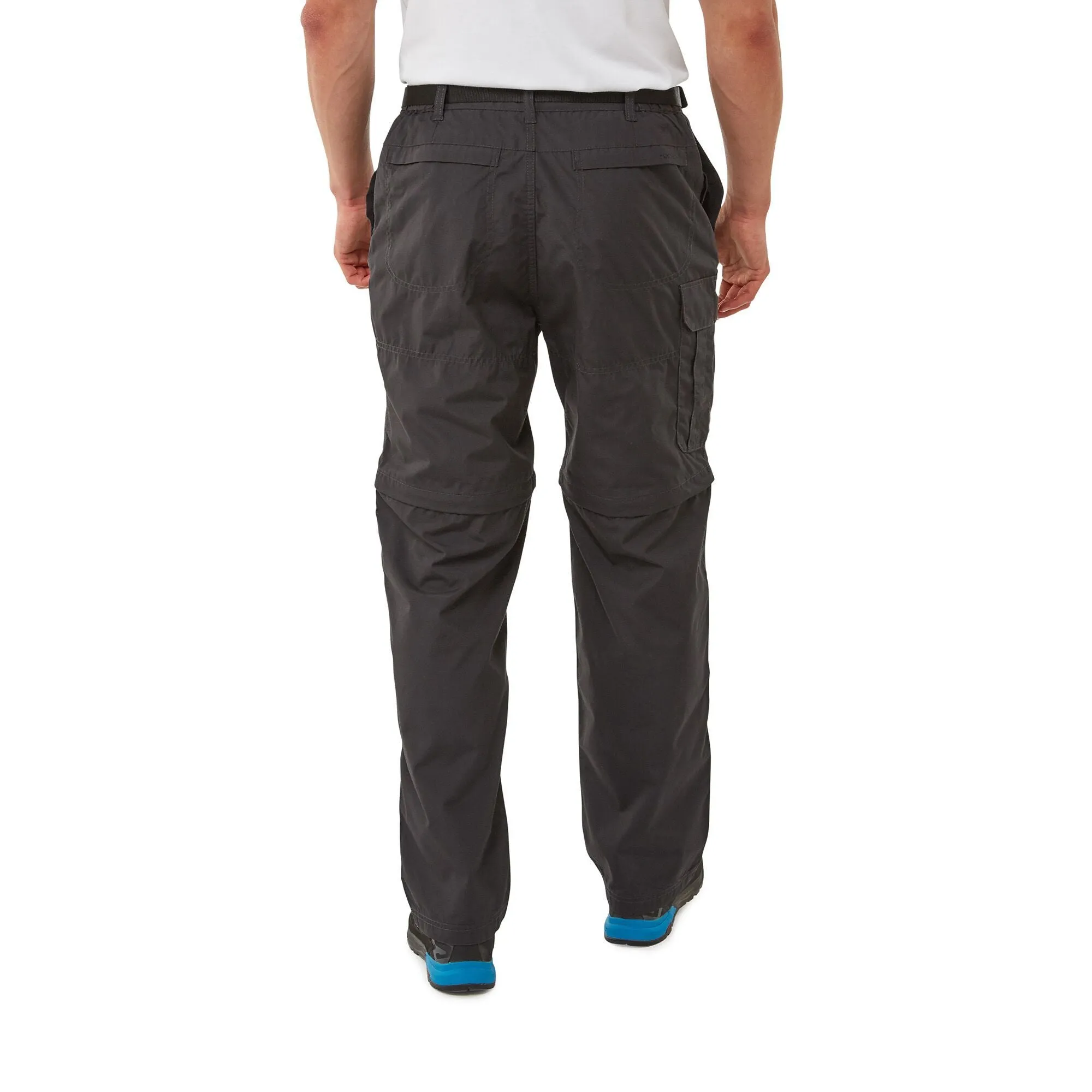 Craghoppers Men's Kiwi Convertible Zip Off Trousers Black Pepper CMJ107