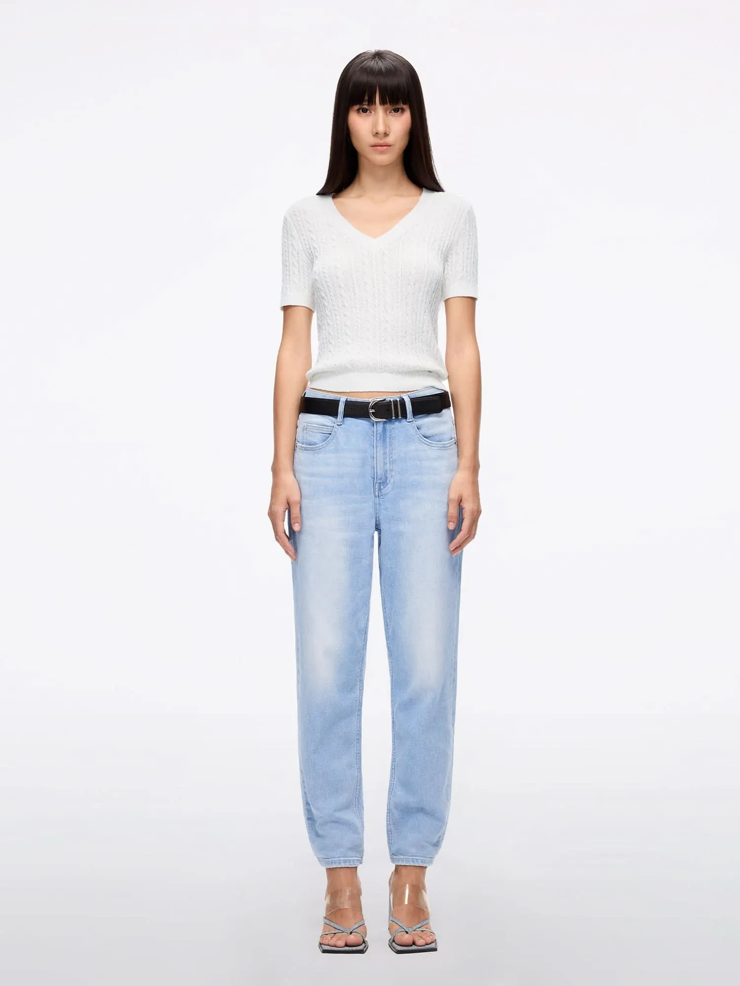 Cropped Carrot Jeans-VICKI