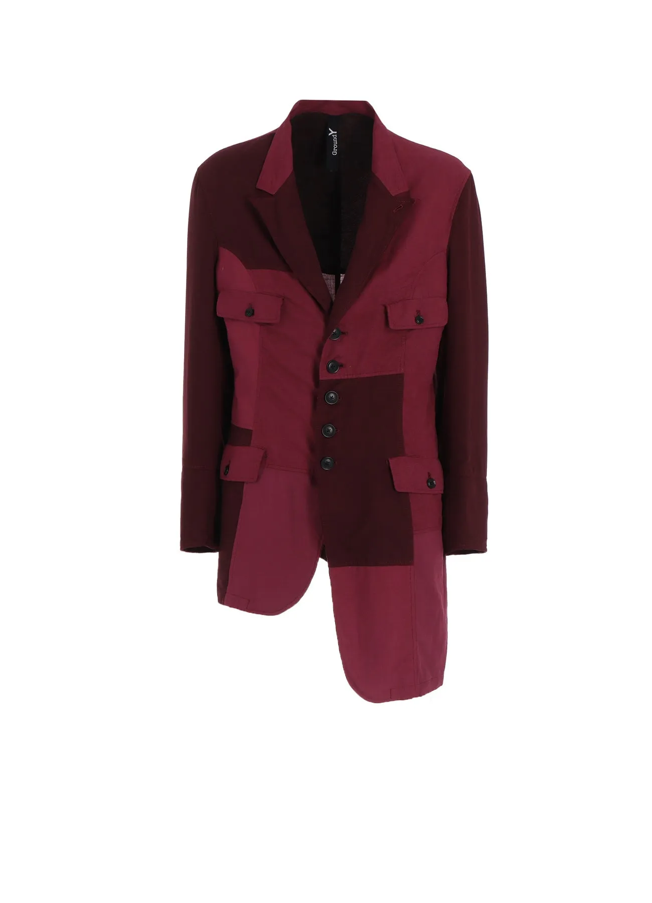 CUBISM PATCHWORK  PRODUCT DYED SWITCHING ASYMMETRY JACKET