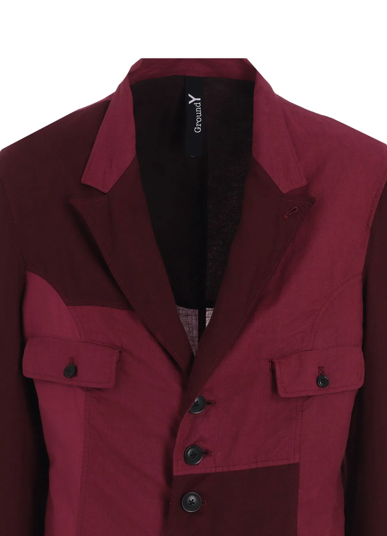 CUBISM PATCHWORK  PRODUCT DYED SWITCHING ASYMMETRY JACKET