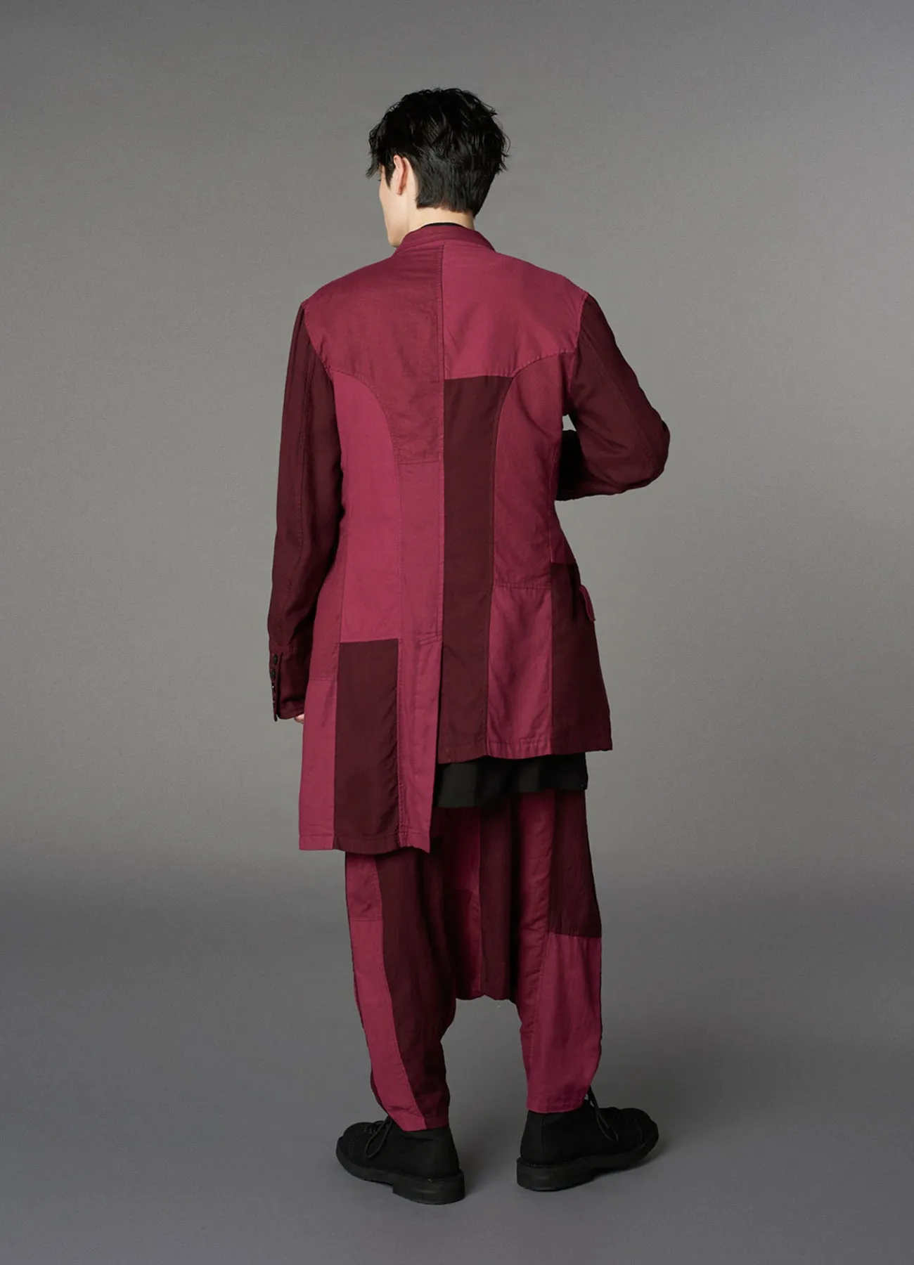 CUBISM PATCHWORK  PRODUCT DYED SWITCHING ASYMMETRY JACKET