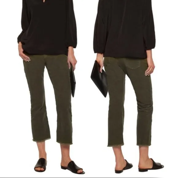 Current / Elliott The Kick Jean in Forest Night with Cut Hem - Size 26