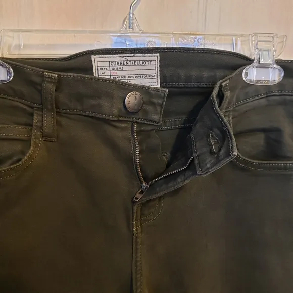 Current / Elliott The Kick Jean in Forest Night with Cut Hem - Size 26