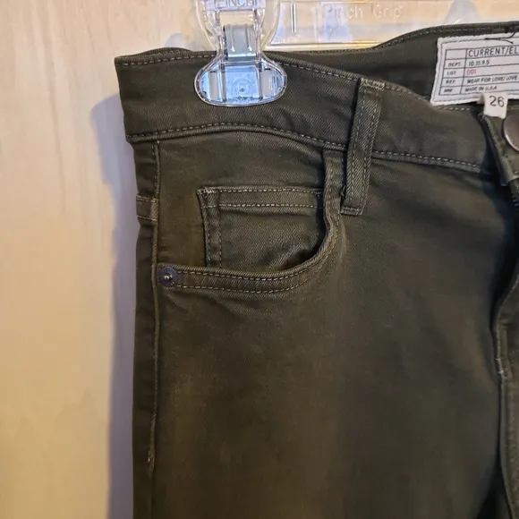 Current / Elliott The Kick Jean in Forest Night with Cut Hem - Size 26