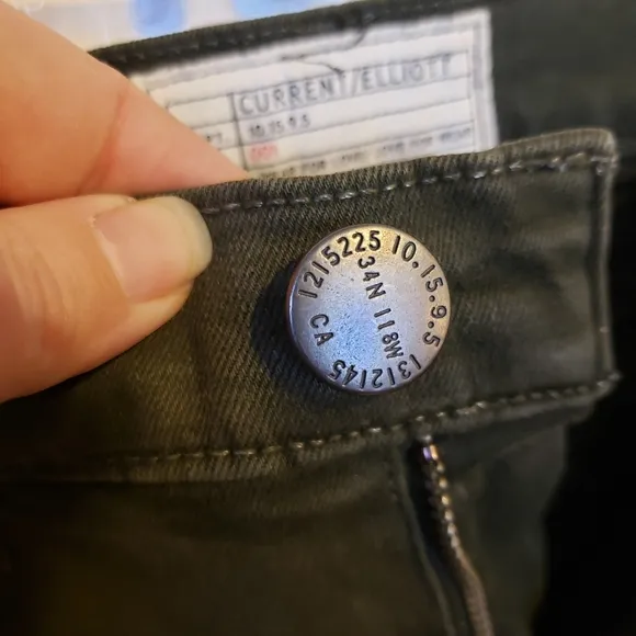 Current / Elliott The Kick Jean in Forest Night with Cut Hem - Size 26