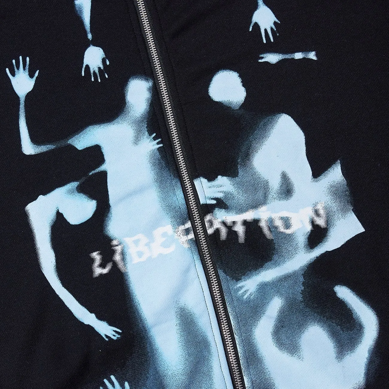 Dark Ghost Fleece Zip Up Hoodie