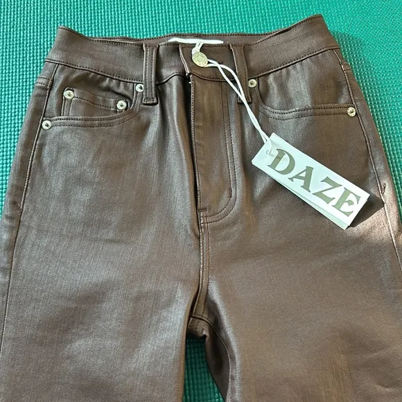 DAZE coated malbec jeans