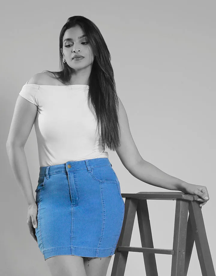 Denim Mini Skirt