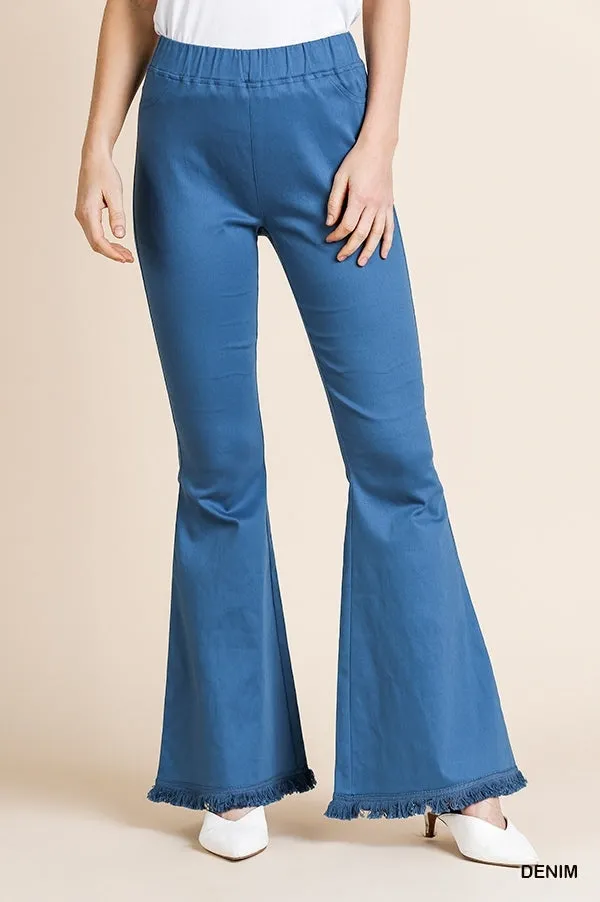 Denim Wide Flare Leg Pant
