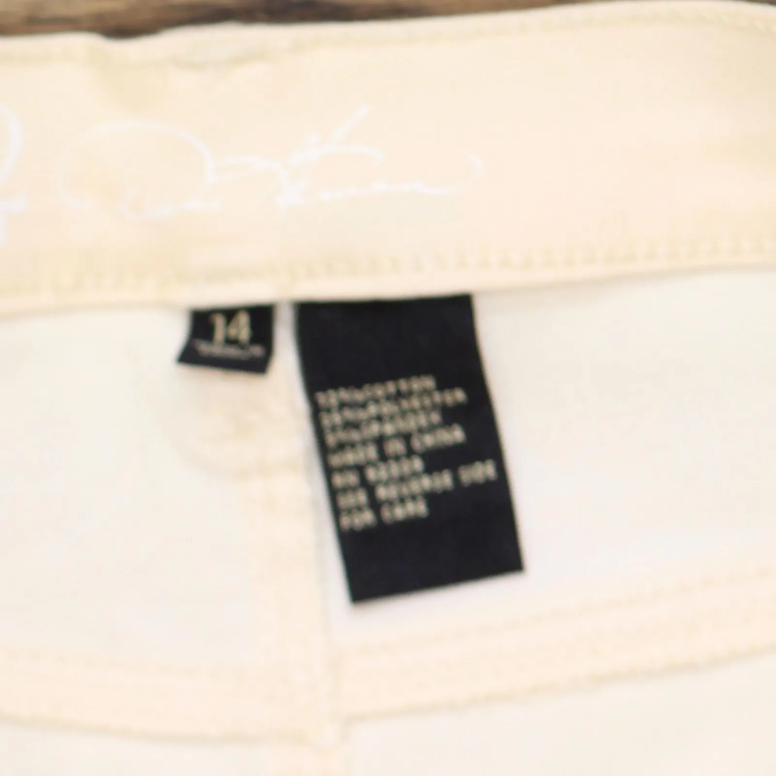 DG2 by Diane Gilman Embroidered Cropped Slit Boot-Cut Jean Eggshell Off White 14