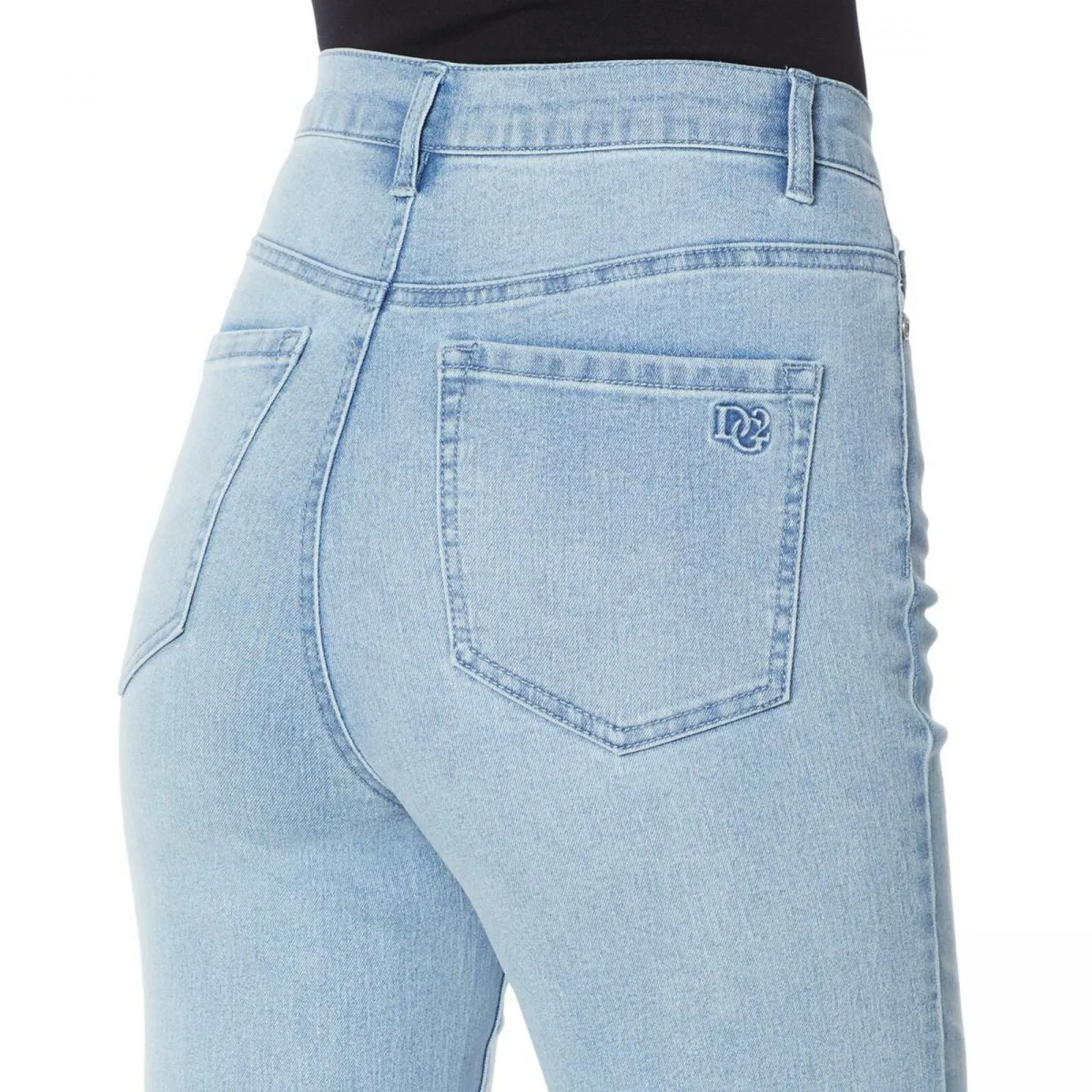 DG2 by Diane Gilman Women's Crochet Lace Cropped Jeans