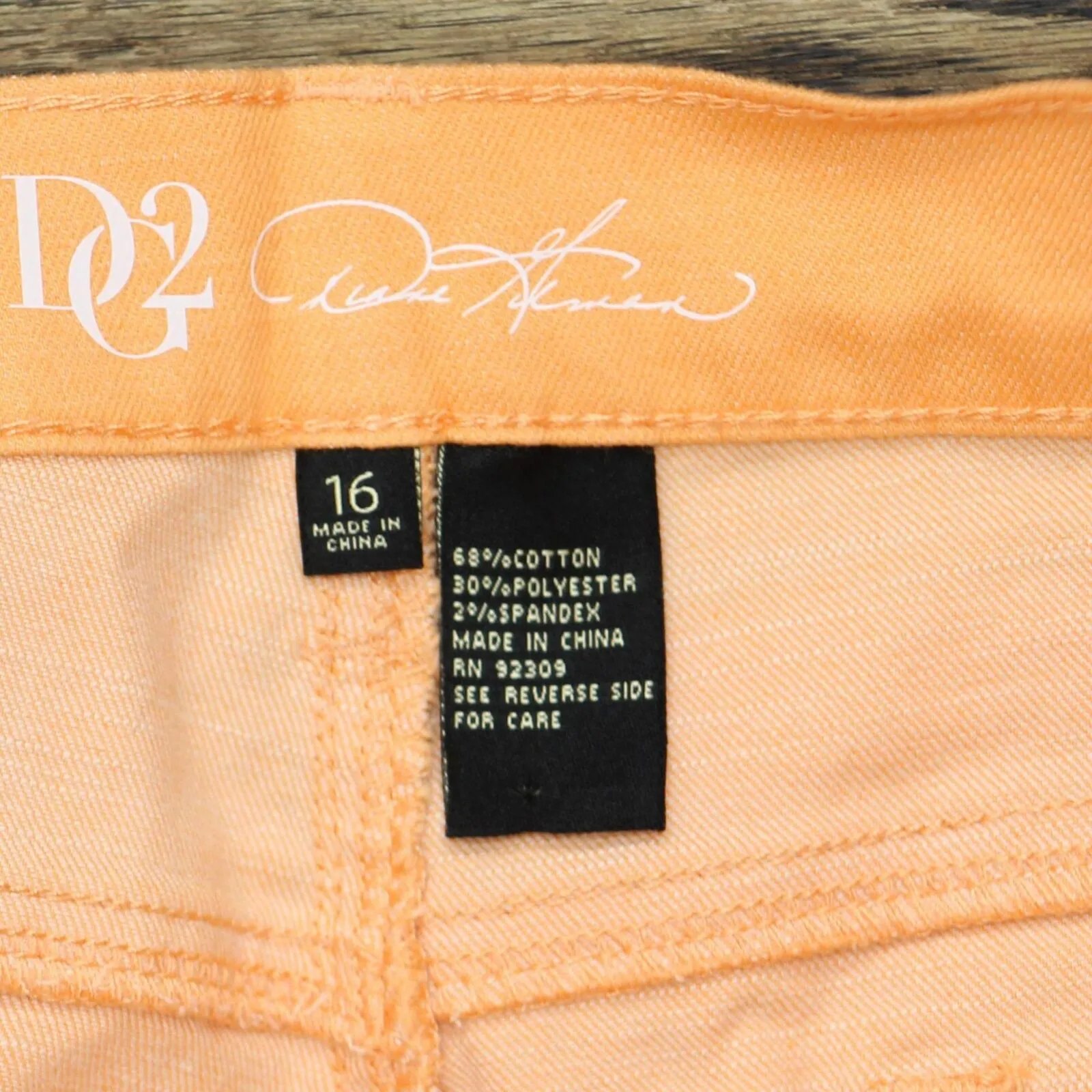 Dg2 Womens Distressed Stretch Straight Leg Jeans 166ea3f5aea554 Orange 16