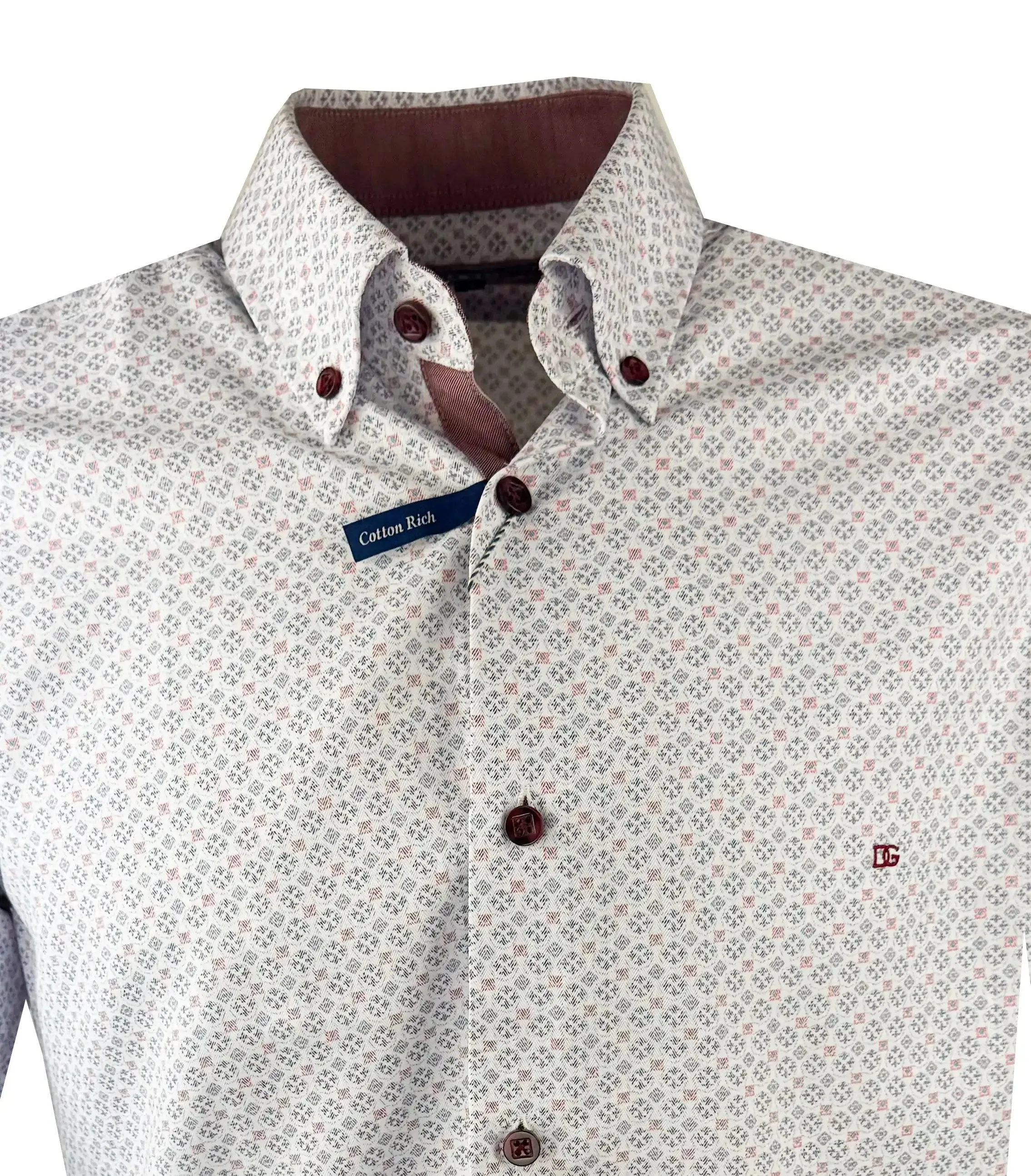 DG's Drifter Ivano Short Sleeve Print Shirt Red/Blue