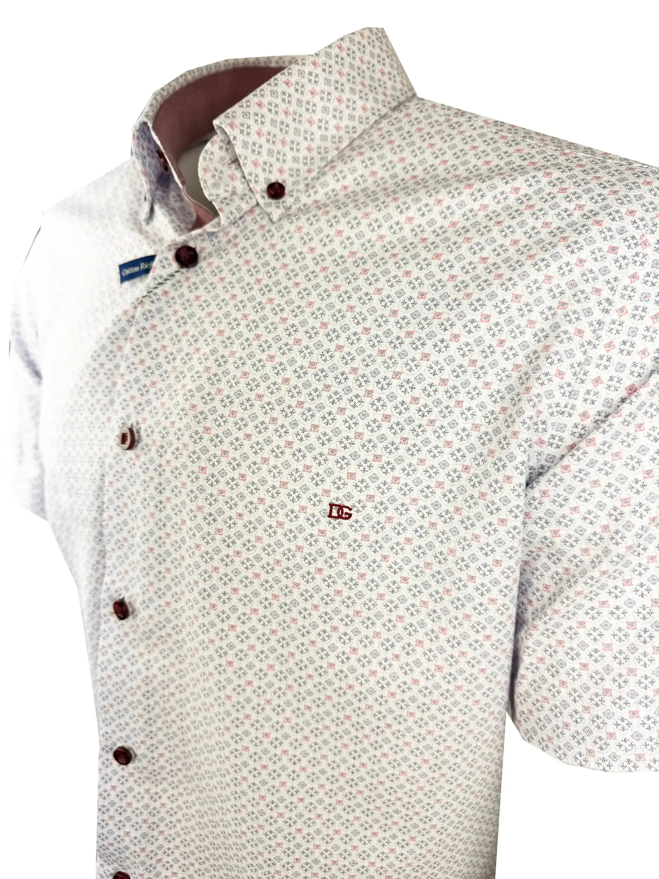 DG's Drifter Ivano Short Sleeve Print Shirt Red/Blue