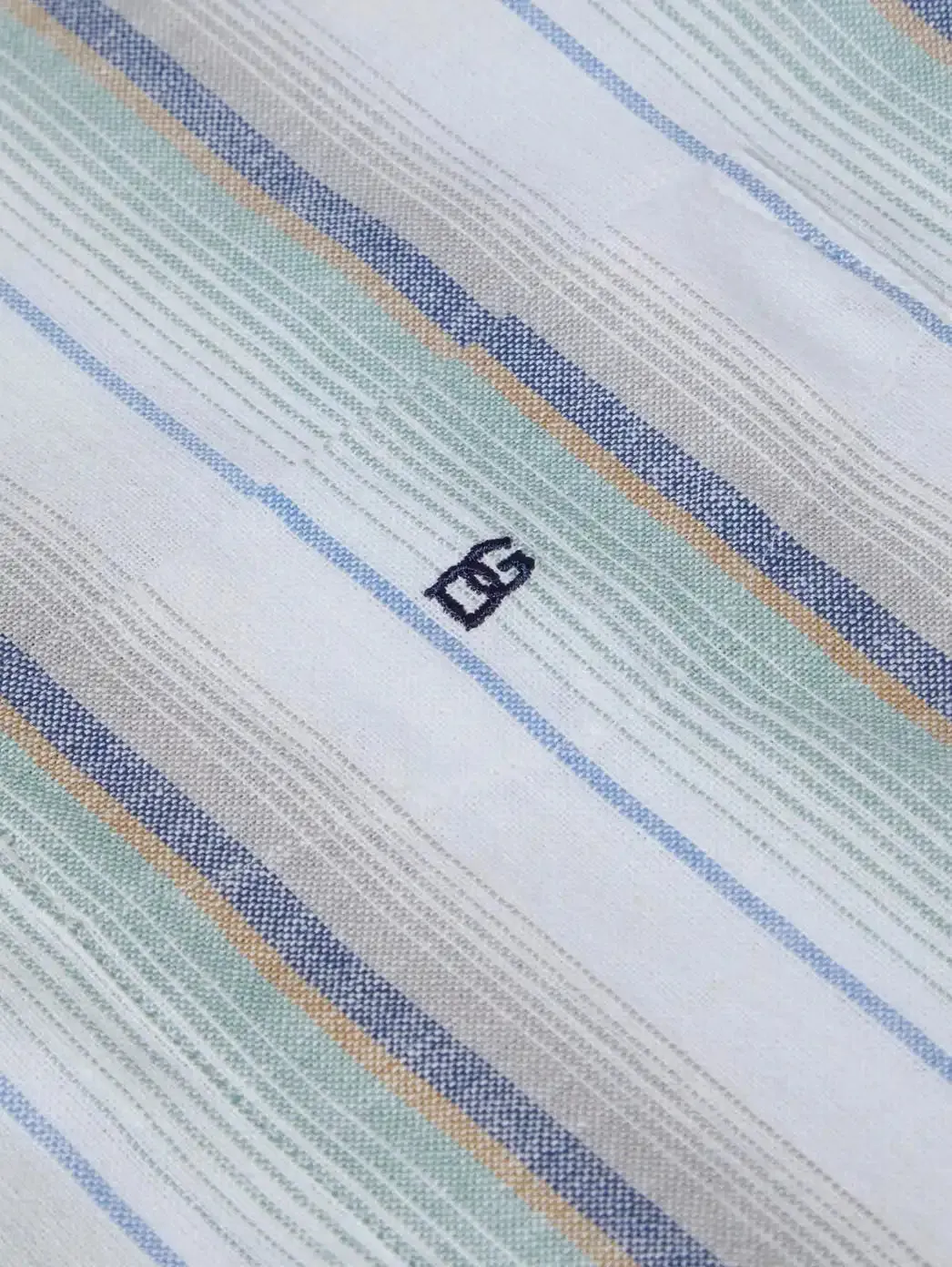 DG's Drifter Ivano Short Sleeve Stripe Oxford Shirt Green/Blue
