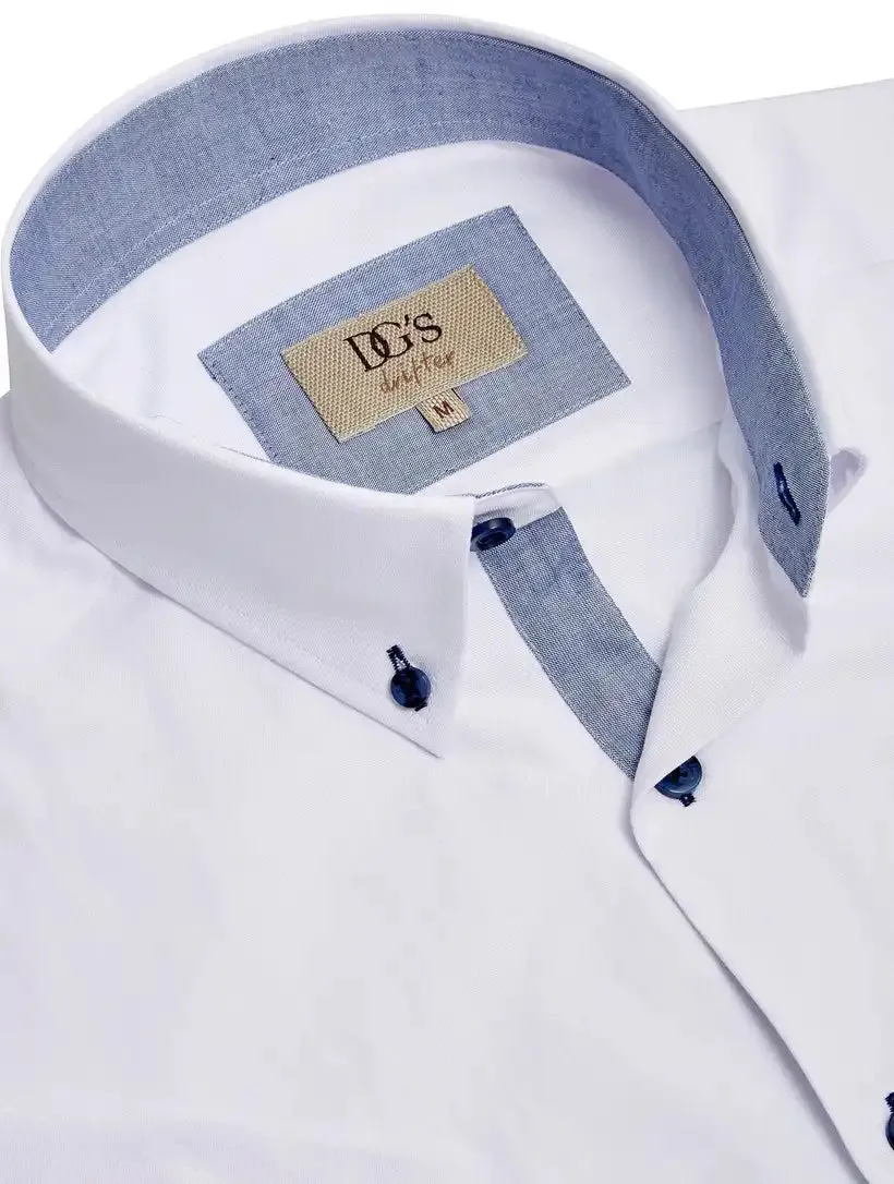 DG's Drifter Men's Short Sleeve Shirt 15178SS 01 White