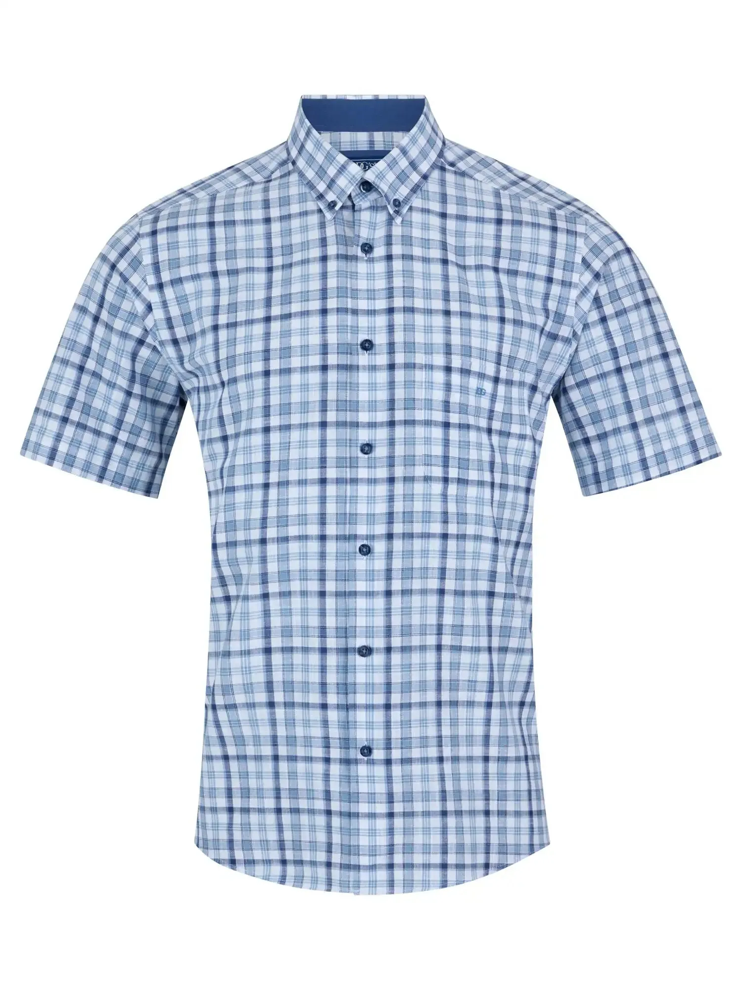 DG's Drifter Short Sleeve Check Shirt Blue