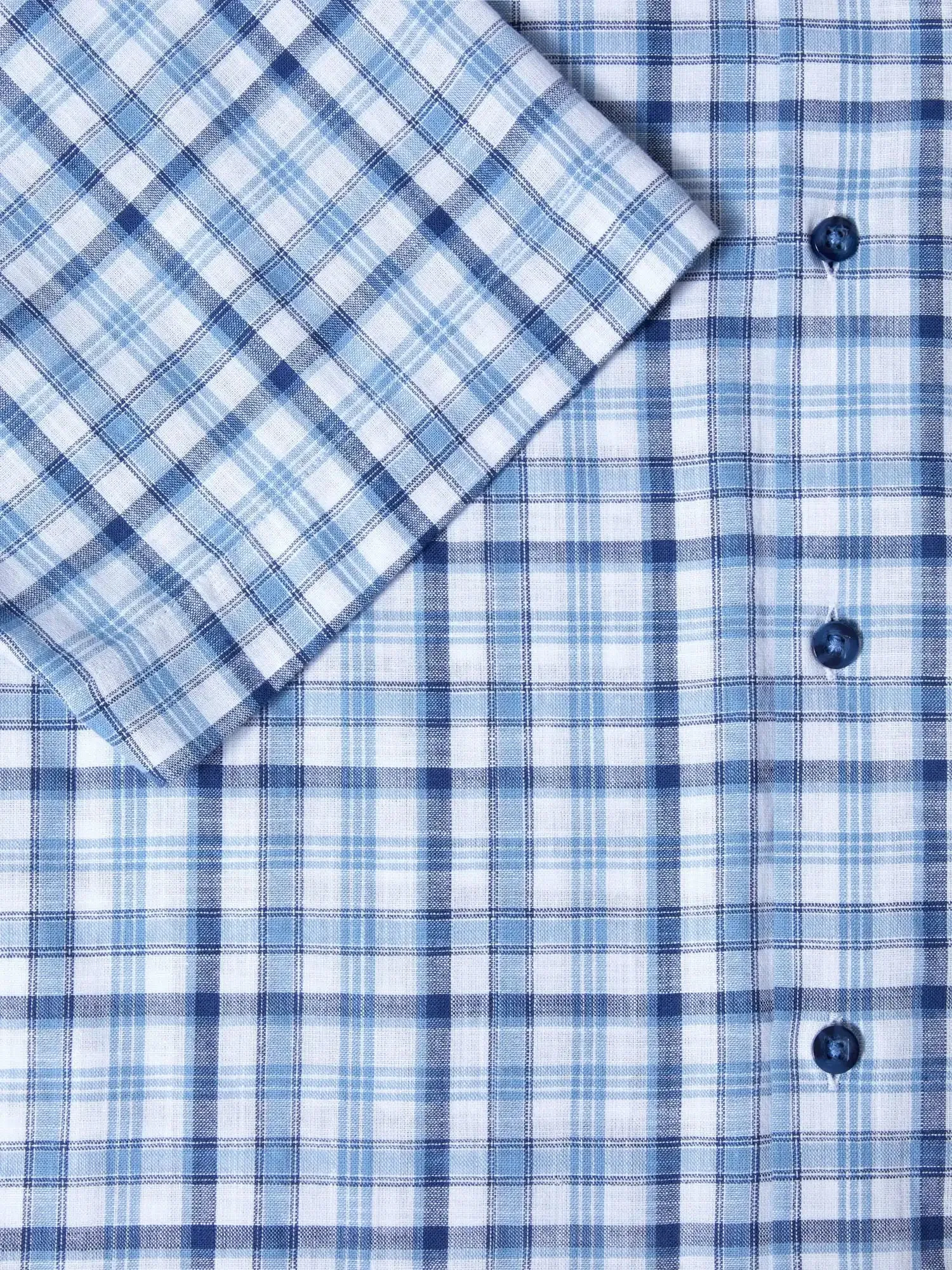 DG's Drifter Short Sleeve Check Shirt Blue