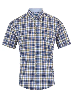 DG's Drifter Short Sleeve Check Shirt Blue/Green