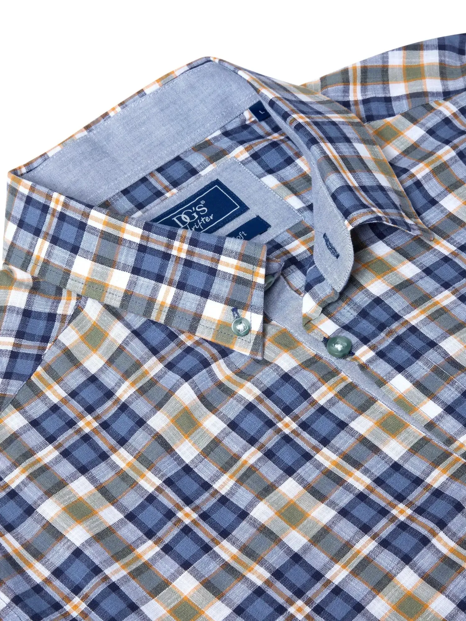 DG's Drifter Short Sleeve Check Shirt Blue/Green