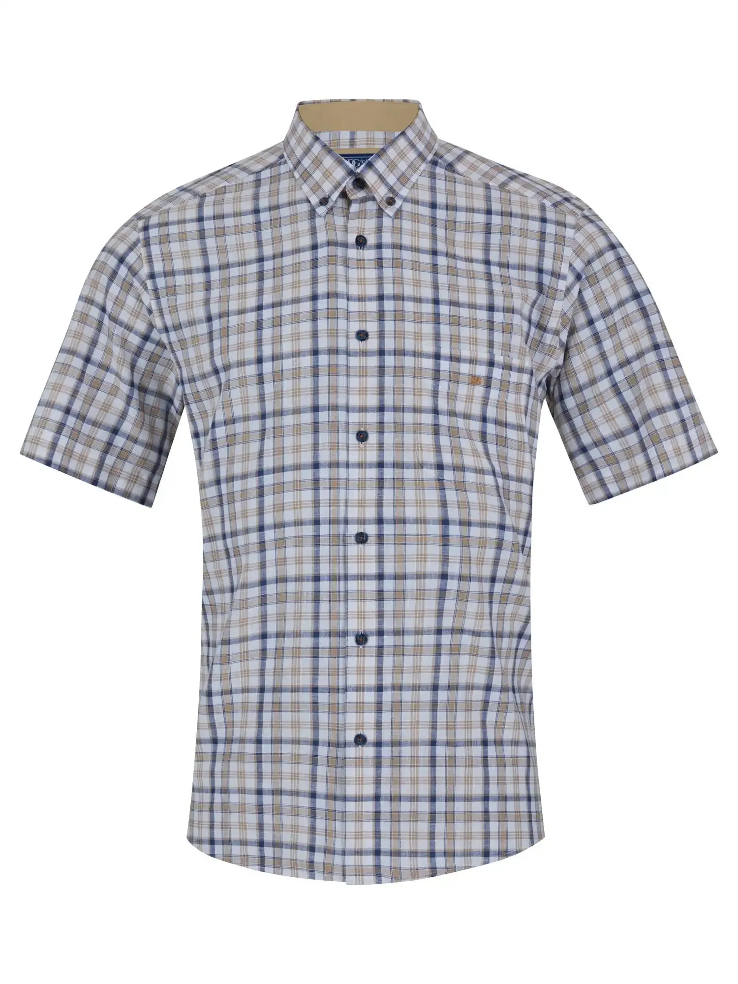 DG's Drifter Short Sleeve Check Shirt Tan