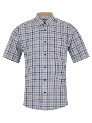DG's Drifter Short Sleeve Check Shirt Tan