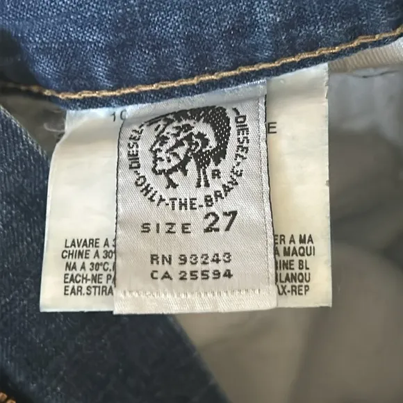 Diesel Industry Jeans straight cropped leg, Sz 27