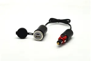 DIN   CIG to 36W PD USB-C   QC 3.0 (CABLED)