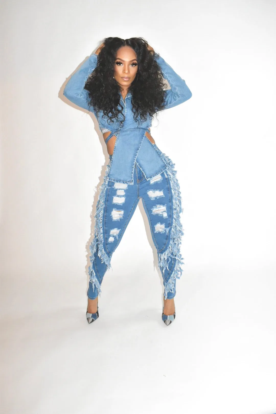 Don’t Cross Me Denim Top
