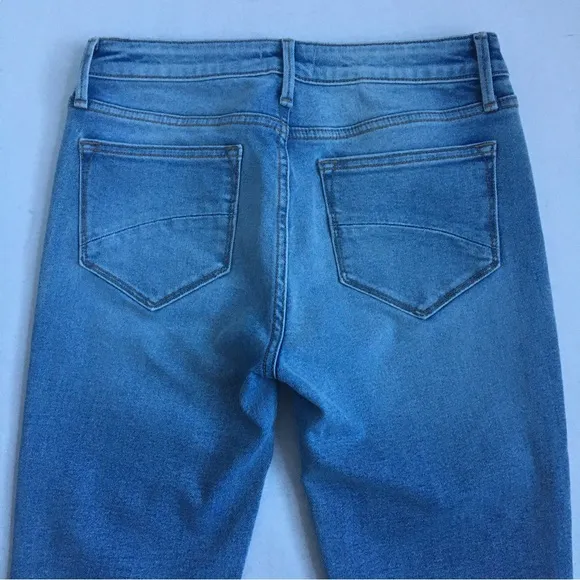 Driftwood Colette Straight Leg Embroidered Cuff Cropped Jeans Size 26