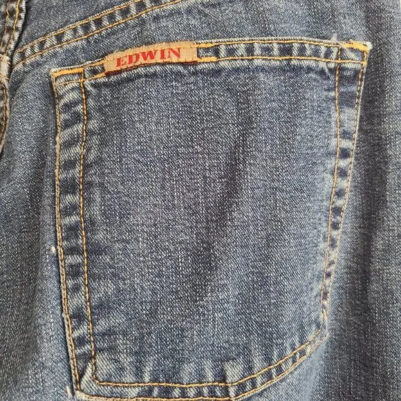 EDWIN JEANS Wide Leg Crop 100% Cotton Jeans ED-866 5415 Women’s 30*